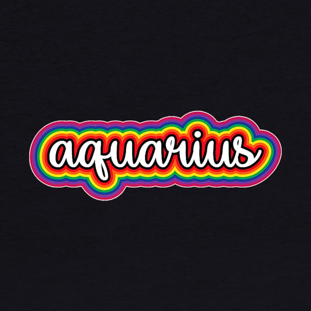 Aquarius Gay Pride Rainbow by Kat dennings